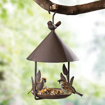 Fácil Birdhouses & Alimentadores De Projetos Simples Para Atrair E Reter Os Pássaros Que Você Deseja Varanda Gaiola Do Pássaro De Ferro Fundido Alimentador Do Pássaro