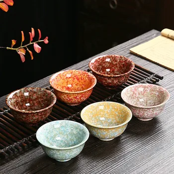 Forno-transformou a Xícara de Chá de Cerâmica Kung Fu Conjunto de Chá em Casa Criativa Única Copa Master Cup Xícara de Chá de Grande Xícara de Chá de Kung Fu Tigela de Chá