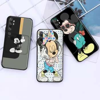 A Disney Do Mickey Mouse Logo Para Xiaomi Nota 10 Pro Lite Caso De Telefone Preto Xiaomi Casos Móvel Protetora De Volta Caso Macio De Volta