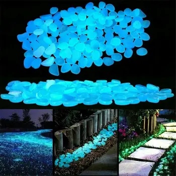 100Pcs/Pack Luminoso de Pedra Para o Aquário de Paisagismo Villa Decoração de Jardim