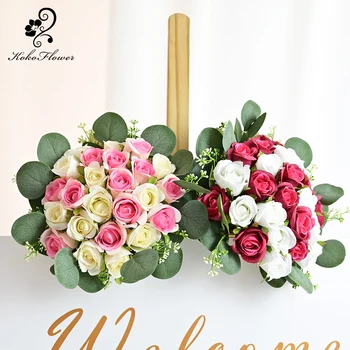 Koko Flor Artesanal De Noiva, Bouquets De Casamento Falso Rose Segurando Flores Flores Do Casamento De Vestido De Festa De Fotografia Com Adereços Decorar