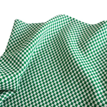 Verde Branco de Cor Brilhante de Xadrez Tabuleiro de xadrez, de 0,5 cm de Moda da Manta de Tecido de Tecido de DIY