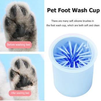 Cão de estimação Pata de Limpeza Copa do Gatinho Pé de Ferramentas de Limpeza de Silicone Macio de Cães Gatos Sujos Pata Lavar o Copo para Animais Domésticos Garras de Limpeza