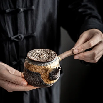 LUWU de bronze, cerâmica kyusu vintage chinesa de cerâmica chá de panela copos de 230ml