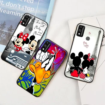 Disney Casal Mickey Mouse Para o Huawei Honor 9 V9 9A Pro 9S 9 X Lite de Silicone Macio de Trás do Telefone de Tampa de Protecção Preto Tpu TPU