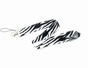 Frete grátis 10pcs Leopard zebra Cordão de pescoço para Chave de IDENTIFICAÇÃO da cadeia de Telefone Celular Alça de Pescoço Amarras H-21