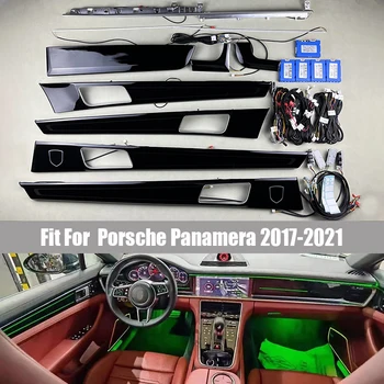 Design de Interiores Atmosfera de Luz de Luz Ambiente para o Porsche Panamera 2017 2018 - 2021 Substituição 7 Cores da Porta do Contorno Luzes