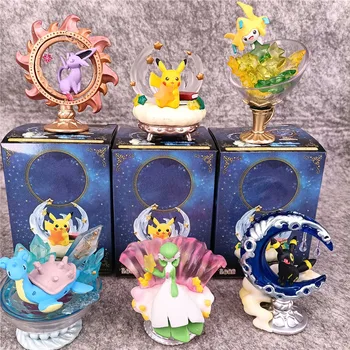 6Pcs/Set Pokemon Cega Caixa de Brinquedo Pikachu Xanadu Lua Ibrahimovic, Feitos à Mão Anime Japonês Figuras de PVC Modelo de Brinquedo de Presente Decoração
