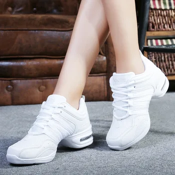 Sapatos femininos aumento da Altura das mulheres de dança sapatos de dança moderna fundo macio de almofada de ar respirável malha tênis