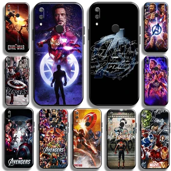 Vingadores da Marvel Tampa Para Huawei Y6 Y7 2019 Y6P Y7P 2020 Y7S Caso de Telefone de Silicone Líquido Funda Coque de Volta Casos TPU Macio