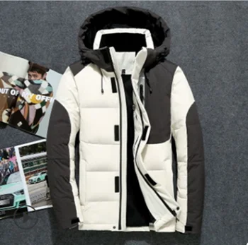 2020 Inverno man Down Jacket High-end Casual Engrossar White Duck Down Jackets Homens de Costura Quente Casaco com Capuz