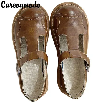 Careaymade-Verão pequeno sapatos de couro das mulheres sapatos Mary Jane da shoes mulheres JK uniforme sapatos faculdade cabeça redonda sandálias