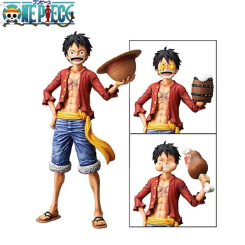 24cm de Anime One Piece Luffy Três Expressões Figura de Ação Juguetes Uma Peça Figuras Colecionáveis Modelo de Brinquedos Brinquedo do Natal