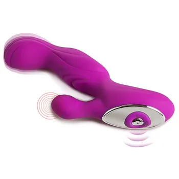Sensores inteligentes toque Vibrador duplo, Controle de Som 10 frequência de Vibração, a carga via USB do ponto de G massager, os brinquedos Sexuais para a mulher