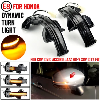 Par LED do Lado do Asa Dinâmica do Sinal de volta a Luz do Espelho Indicador para Honda Odyssey Cidade CRV Ajuste de Jazz de Acordo Spirior Híbrido XRV