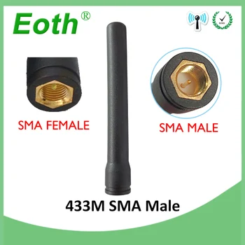 eoth 433MHz antena LORA 3dbi SMA Macho Conector fêmea de 433 mhz antena de borracha antenne IOT sem fio watermeter Gasmeter Lorawan