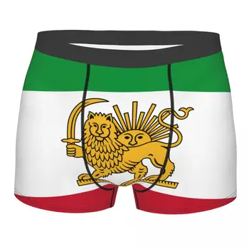 Homens Calcinhas Cuecas Boxers Bandeira Do irã Com o Leão E o Sol roupa interior Sexy Masculino Shorts