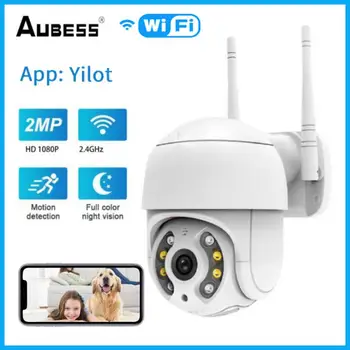 Aubess 1080P sem Fio do IP do Wifi da Câmera Impermeável Exterior de Visão Nocturna Câmera de Segurança de detecção de Movimento Vigilância Baby Monitor de Estimação