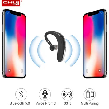 CHYI sem Fio, Fones de ouvido Mini Bluetooth 5.0 Fones de ouvido de Esportes de Música Gancho Auricular mãos-livres Suor Fones de ouvido Para Smartphones