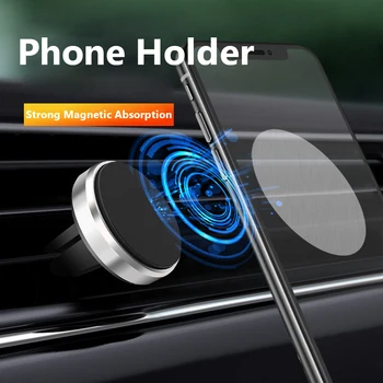 CNC Telefone Titular Auto Interior Redonda em Forma de Ventilação de Ar Clipe Stand de Acessórios de Giro de 360 Graus para o Xiaomi Mi Huawei, Samsung
