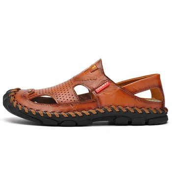 2020 sandalias romano verano romanas sandel homem conjuntos de quarto de couro masculino tênis slides homme sandalen unisex luxe sandálias de verão