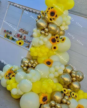 Chuveiro De Bebê Globos De Macaron Marfim Amarelo Ano Novo Pastel De Látex Balão Garland Globals Bola De Arco De Aniversário, Festa De Casamento Decoração