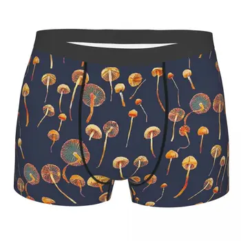 Psathyrella Quente de Cogumelos Cogumelos da Floresta Cuecas de Algodão Calcinha de roupa íntima para Homens Ventilar Shorts Boxer Briefs