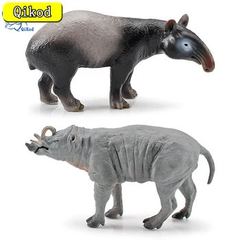 Simulação de Animais Ameaçadas de extinção Estatueta Babirusa Tapirus Indicus Animal Selvagem Modelo de Figura de Ação de Brinquedos Educativos para Crianças