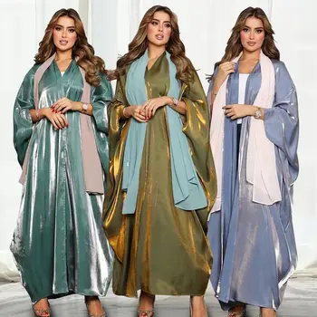 Hijab Eid Abaya Sólido Ramadã Vestido Islã Roupas Abayas para as Mulheres Jilbab Khimar Muçulmano Vestidos Hijabs Manto Femme Musulmane