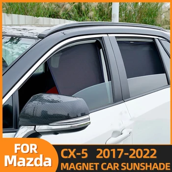 Para Mazda CX-5 CX5 2017-2022 Magnético Carro pára-Sol pára-brisa Dianteiro de Malha de Cortina Traseira do Lado da Janela Sombra de Sol CX 5