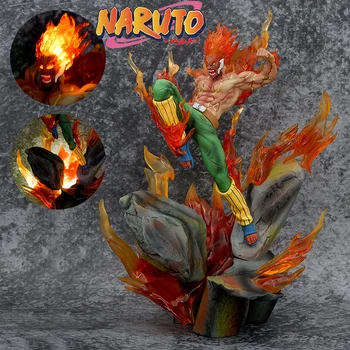 33cm Anime Naruto Might Guy Figura Modelo Boneca Oito Portões Formulário Vol.2 Estátua De Pvc Modelo Figura De Brinquedo Com Luz Led Brinquedos Para As Crianças