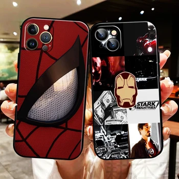 Vingadores Homem de Ferro, homem-Aranha Para o iPhone da Apple 13 12 11 Pro Max 13 12 Mini 5 5 6 6 7 8 Plus SE2020 X XR XS Max Telefone Caso Macio