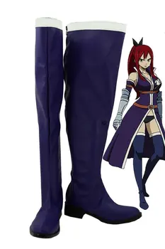 Fairy Tail Erza Scarlet Cosplay Sapatos Botas Personalizadas Feitas