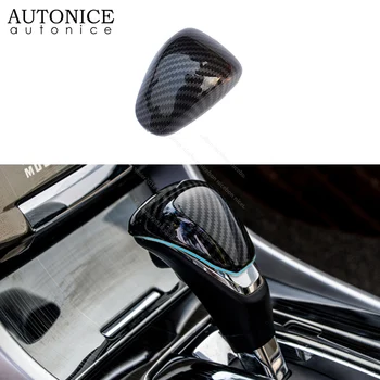 De Fibra de carbono de Cor Interior Botão de Mudança de Engrenagem Tampa de ajuste Para o Honda Accord 2013-2017 ABS