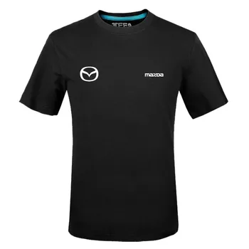 2021 NOVA Marca de Camisetas de Verão do Algodão do T-Shirts Mazda logotipo T-Shirts de Manga Curta Slim Fit Moda Tops & Tees Vestuário Masculino