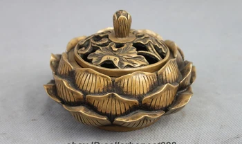 O tibete Cultura Popular feito a mão Bronze Budismo, a flor de lótus queimador de Incenso