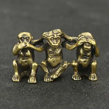 Três Macaco Feng Shui Criativo Artesanato Decoração da Casa não Digo, não Ouça, não Olhe para o Macaco Ornamento, Enfeite de Presente