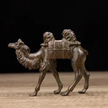 Bronze deserto de camelo ornamento, enfeite de mesa