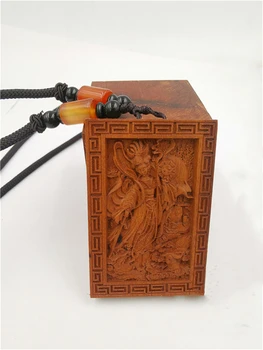 Um relâmpago jujube de madeira, de socorro de nove céu Xuannv estátua pingente, Taoísta artigos, Taoísta ferramentas mágicas