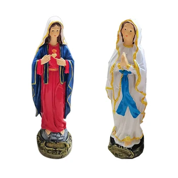 Artesanato de resina Criativo Natividade de Jesus Notre Dame Pedestal de Estátua Religiosa da Decoração do Quarto Armário de TV Decorações