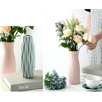 Moderno, Vasos De Decoração De Casa De Imitação De Cerâmica Vaso De Flores Cesta Sala De Estar Arranjo De Flor Pote, Vaso De Flor