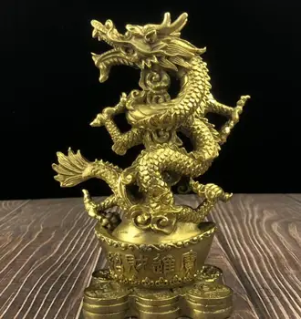 China bronze seiko Lingotes de dragão artesanato estátua