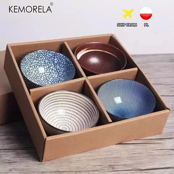 4-conjunto de peças tradicionais Japonesas, cerâmica de louça de mesa, de 4.5 polegadas, 300 ml, de porcelana, com caixa de presente, o melhor presente que