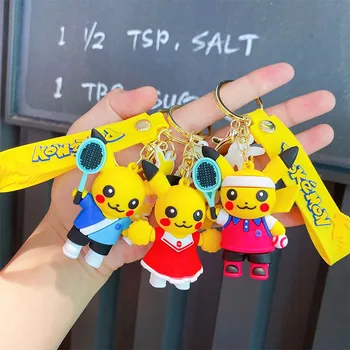 Novo Pikachu Chave de Cadeia Bonito Mochila Pokémon Boneca Brinquedo Kawaii Pingente Pequena Jóia Chave da Cadeia de Natal de Presente de Aniversário para Amigos