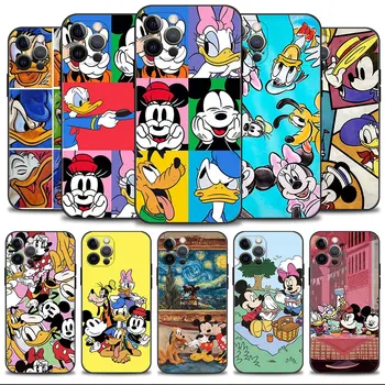 Minnie do Mickey de Disney Família de Van Gogh Caso de Telefone Para o iPhone da Apple 14 13 12 11 Pro Max 13 12 Mini XS Max XR X 7 8 6 6S Além de Cobrir
