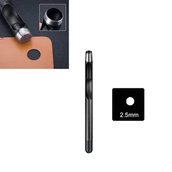 1-10 mm Redondo Aço Carbono Artesanato de Couro Perfurador Perfurador Correia do Relógio Banda Para o Artesanato de Modelagem de Reparação de Casa